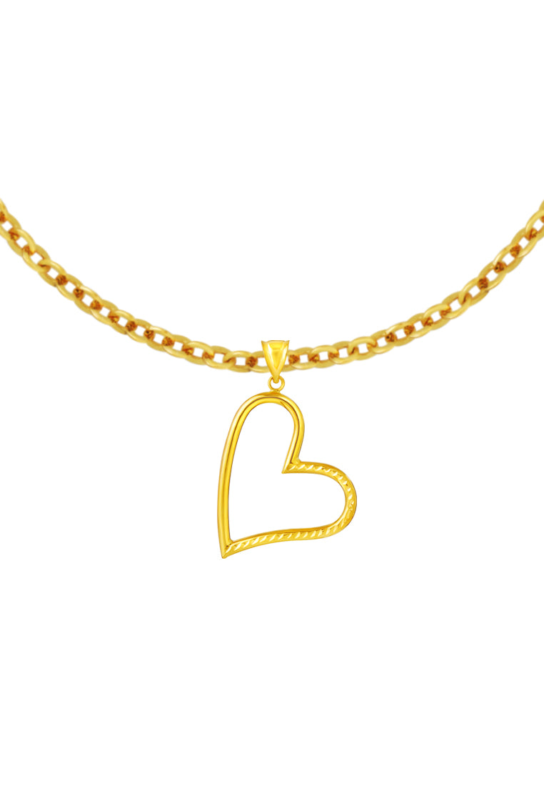 TOMEI Lusso Italia Love Frame Pendant, Yellow Gold 916
