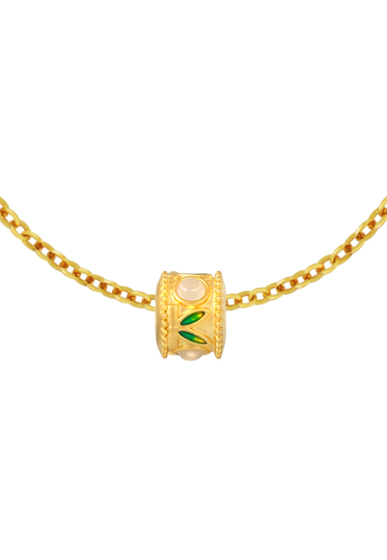 TOMEI Nephrite LuLu Tong Charm, Yellow Gold 999