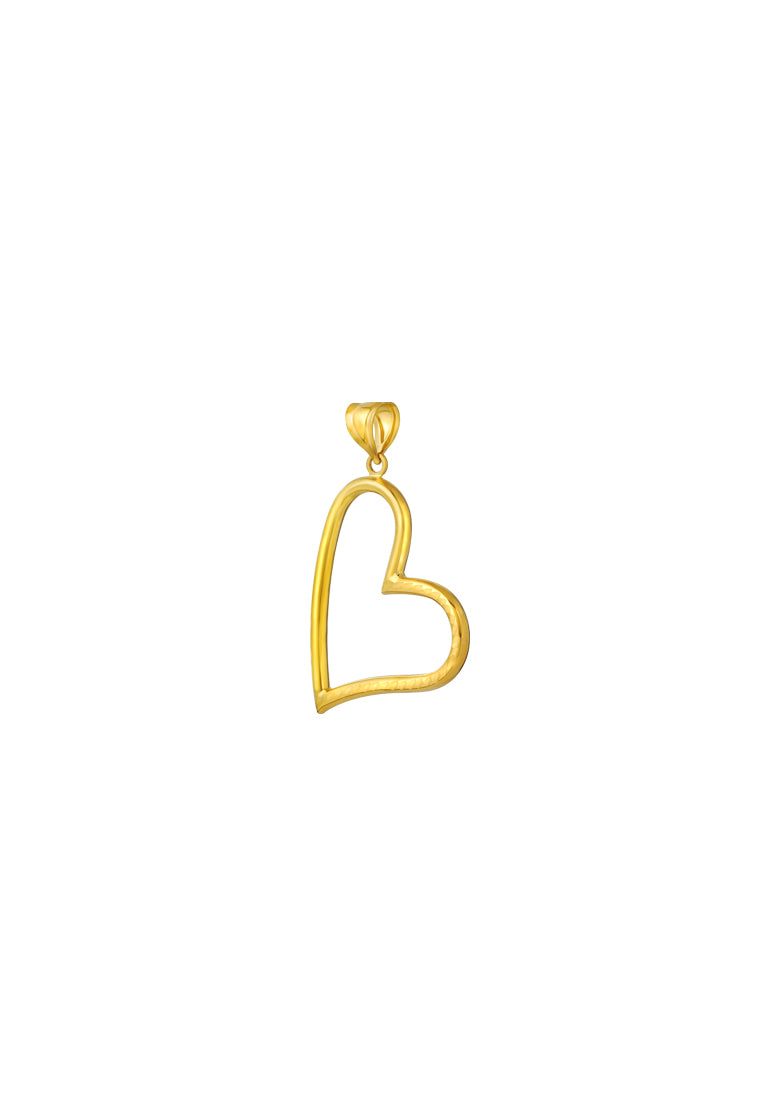 TOMEI Lusso Italia Love Frame Pendant, Yellow Gold 916