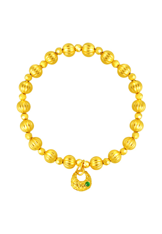 TOMEI Antique Gold Series Lock Bracelet, Yellow Gold 999