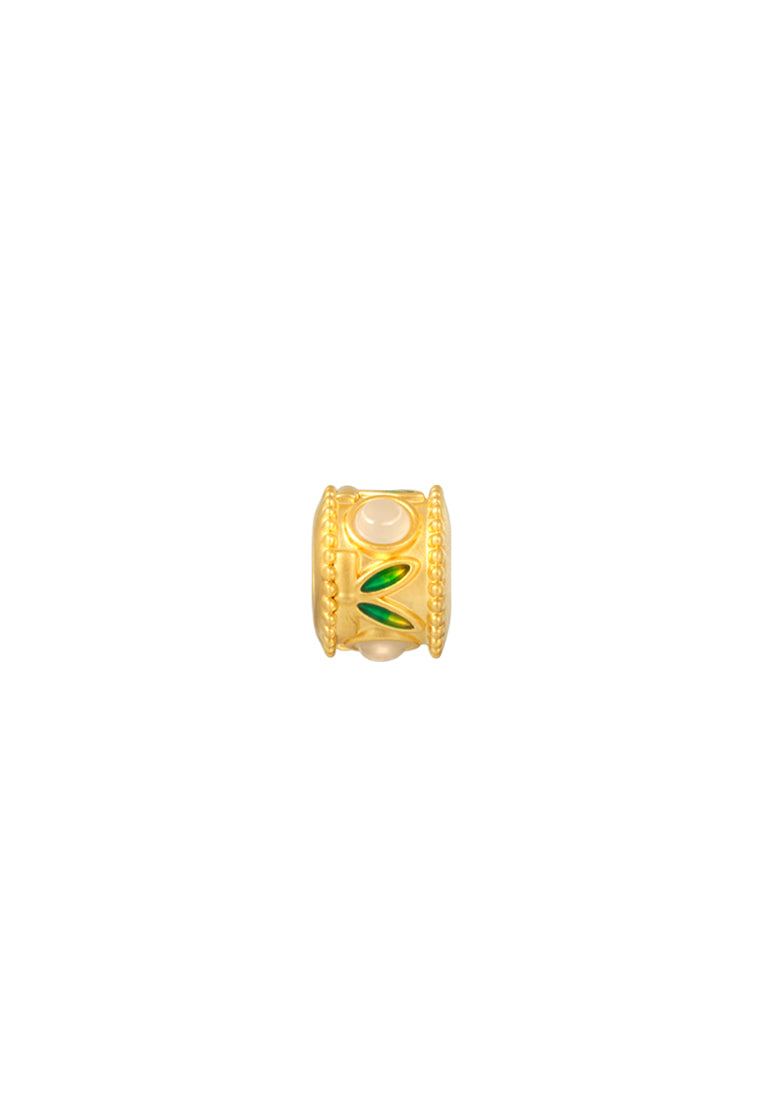 TOMEI Nephrite LuLu Tong Charm, Yellow Gold 999