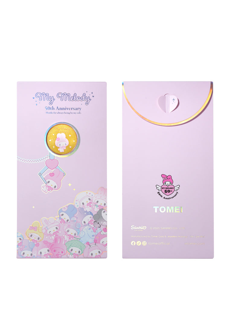 TOMEI X Sanrio My Melody 50th Anniversary Gold Wafer 0.2G, Yellow Gold 9999