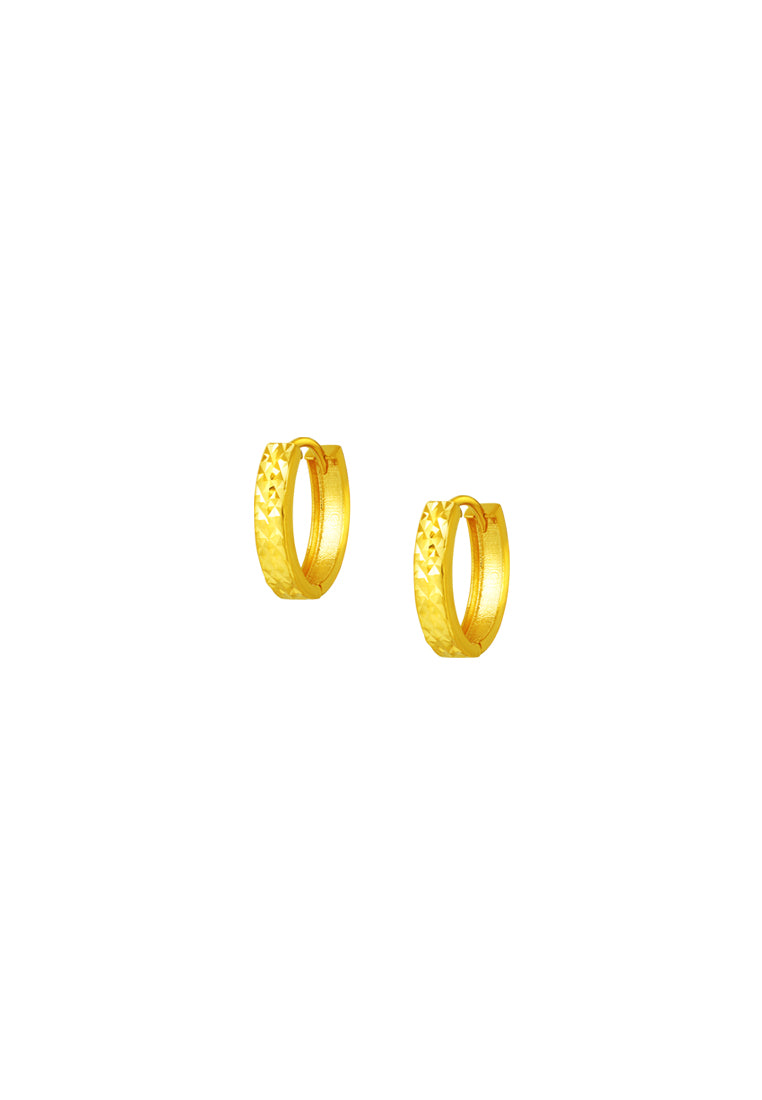 TOMEI Lusso Italia Loop Earrings, Yellow Gold 916