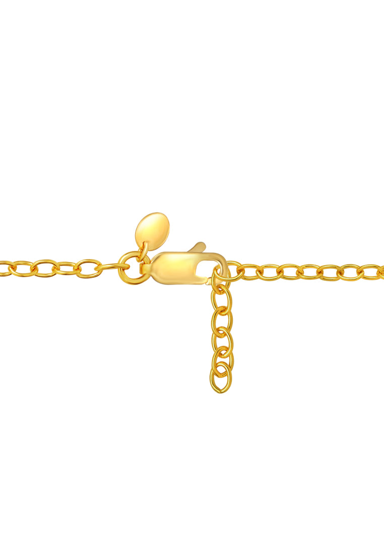 TOMEI Heart Net Bracelet, Yellow Gold 916
