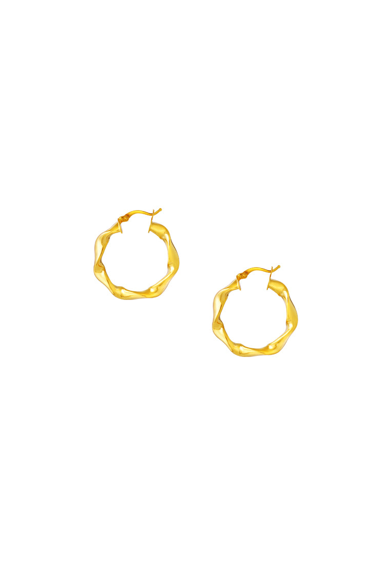 TOMEI Lusso Italia Twist Loop Earrings, Yellow Gold 916