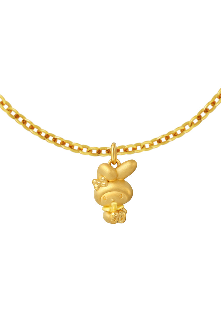 TOMEI X Sanrio Chubby My Melody Pendant, Yellow Gold 999