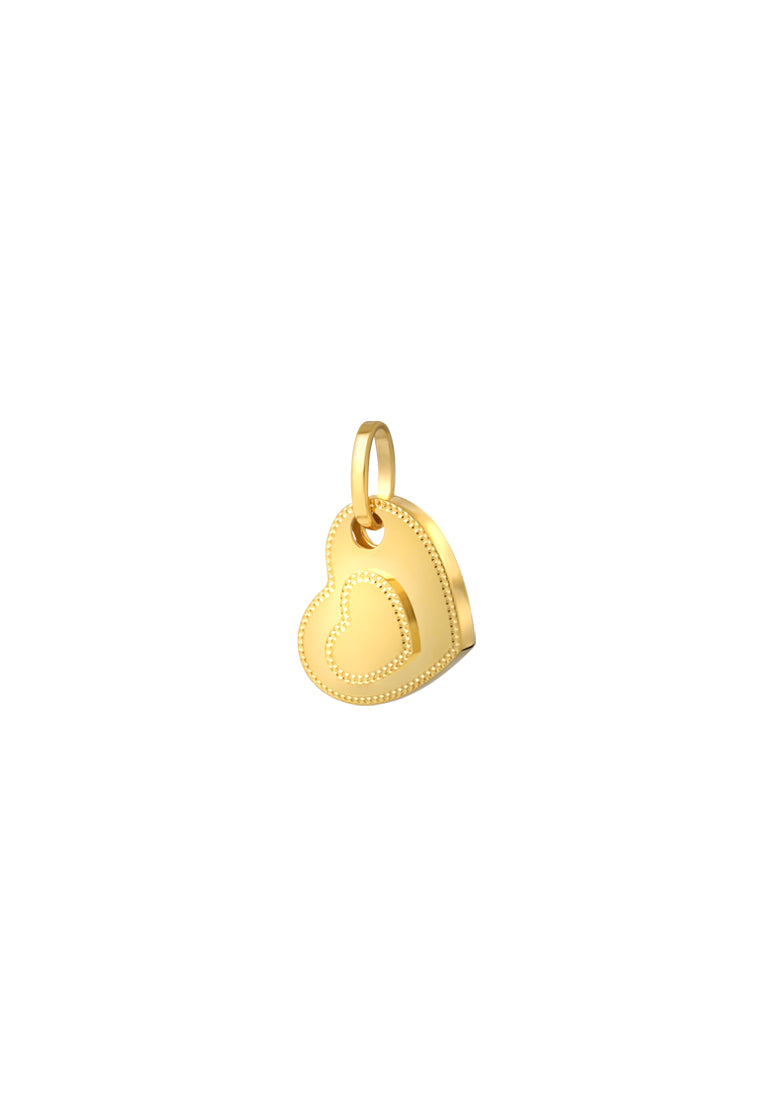TOMEI Lusso Italia Crooked Heart Pendant, Yellow Gold 916