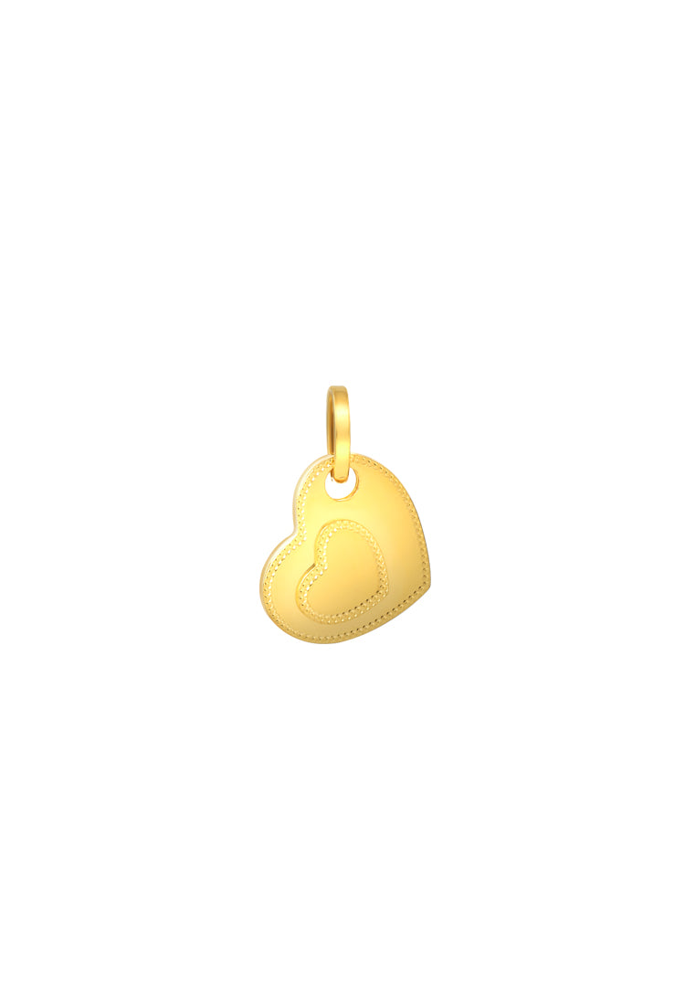 TOMEI Lusso Italia Crooked Heart Pendant, Yellow Gold 916