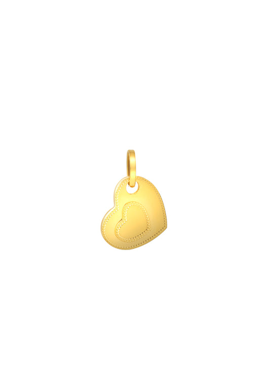 TOMEI Lusso Italia Crooked Heart Pendant, Yellow Gold 916