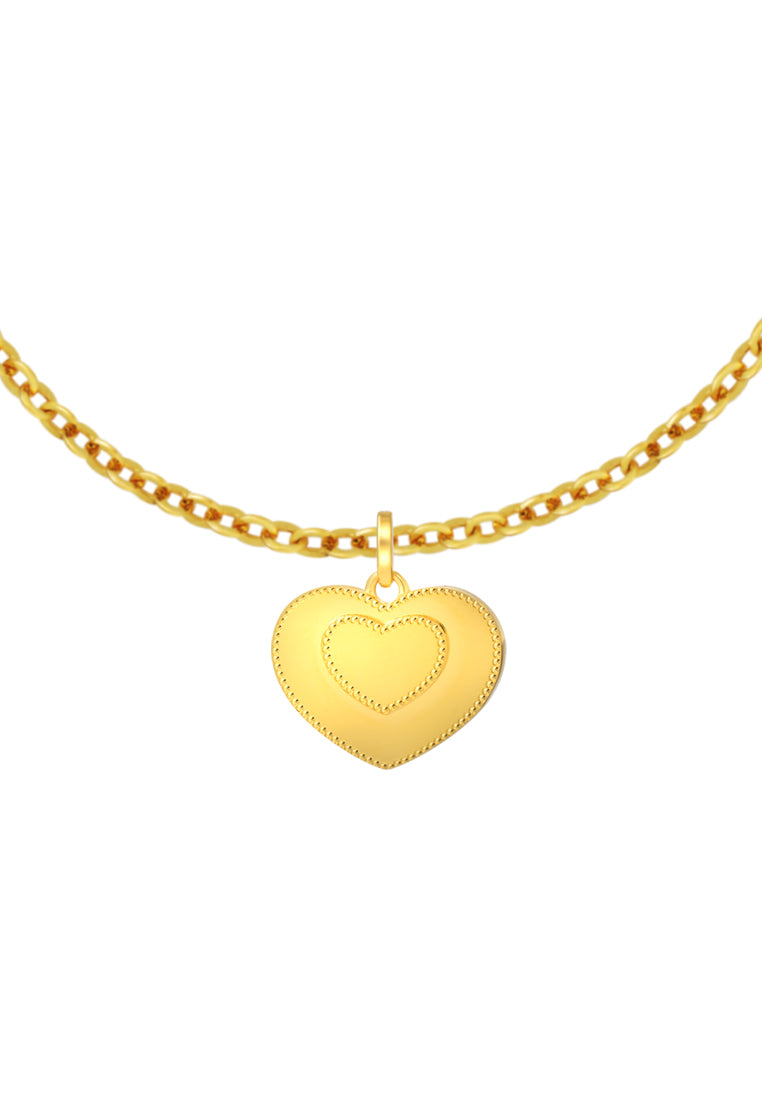TOMEI Lusso Italia Heart Pendant, Yellow Gold 916