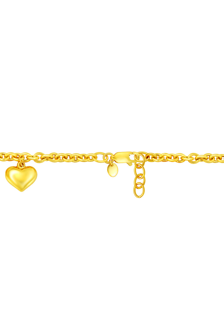 TOMEI Love Charms Bracelet, Yellow Gold 916