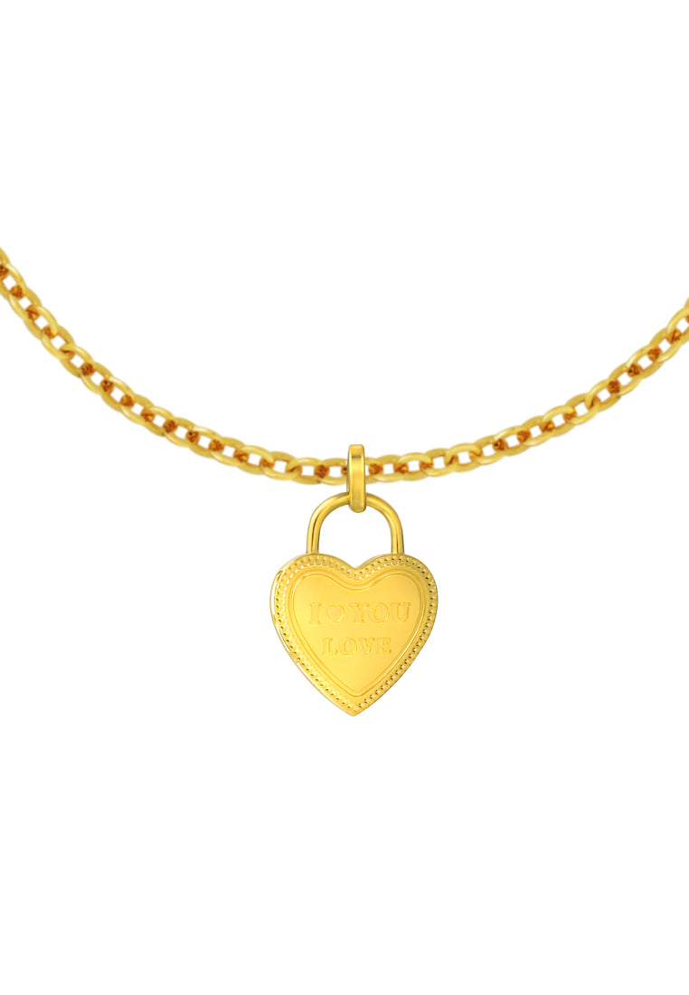 TOMEI Lusso Italia I Love You Pendant, Yellow Gold 916