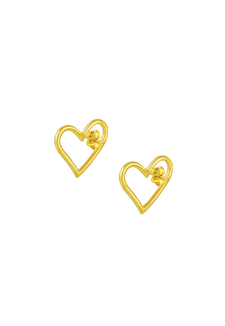 TOMEI Lusso Italia Love Frame Earrings, Yellow Gold 916