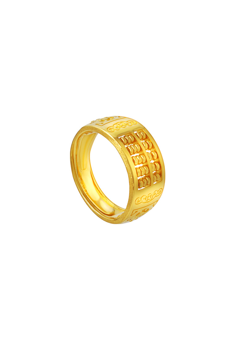 TOMEI Abacus Ring, Yellow Gold 999
