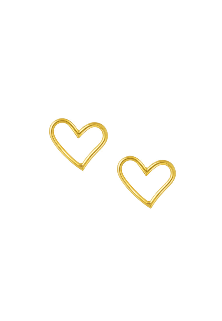 TOMEI Lusso Italia Love Frame Earrings, Yellow Gold 916