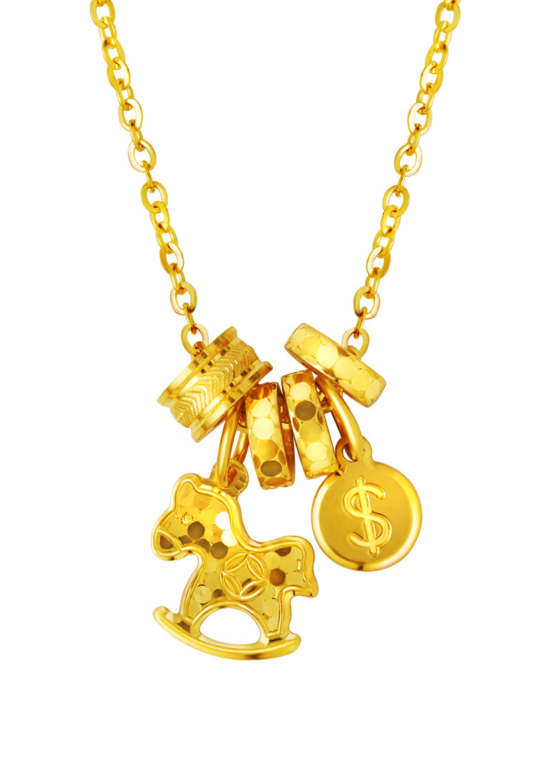 TOMEI Necklace 【马上有钱】, Yellow Gold 999