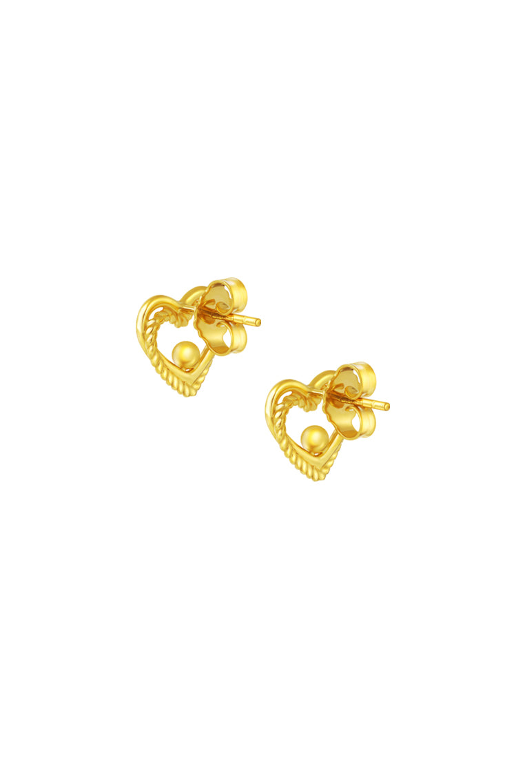 TOMEI Lusso Italia Heartbeat Earrings, Yellow Gold 916