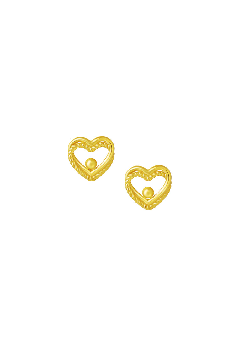 TOMEI Lusso Italia Heartbeat Earrings, Yellow Gold 916