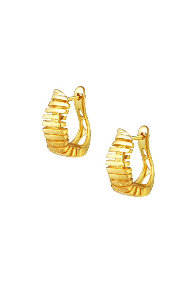 TOMEI Sri Puteri Collection Dominoes Earrings, Yellow Gold 916