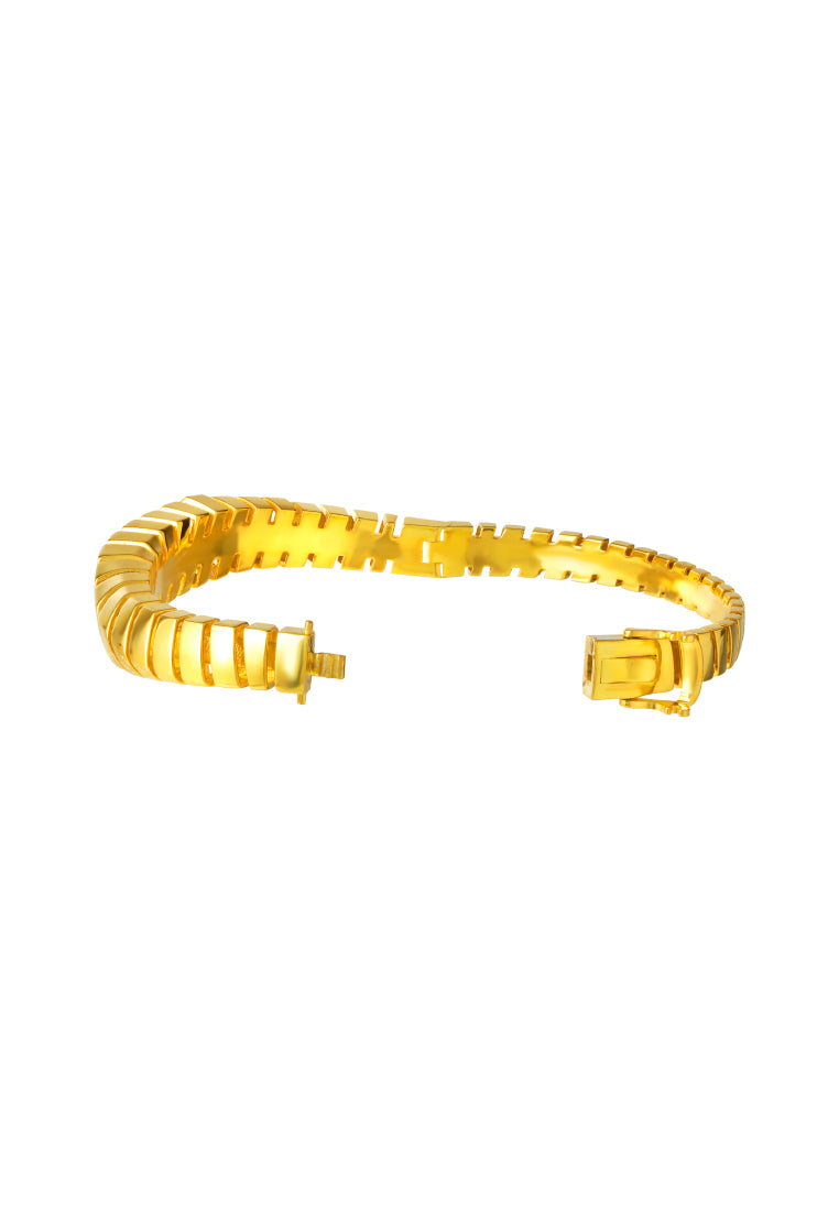 TOMEI Sri Puteri Collection Dominoes Bangle, Yellow Gold 916