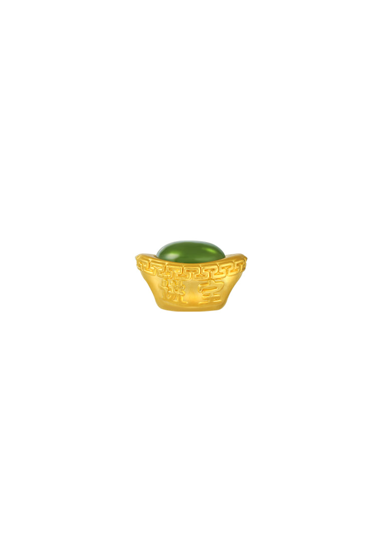 TOMEI Nephrite Ingot Charm, Yellow Gold 999