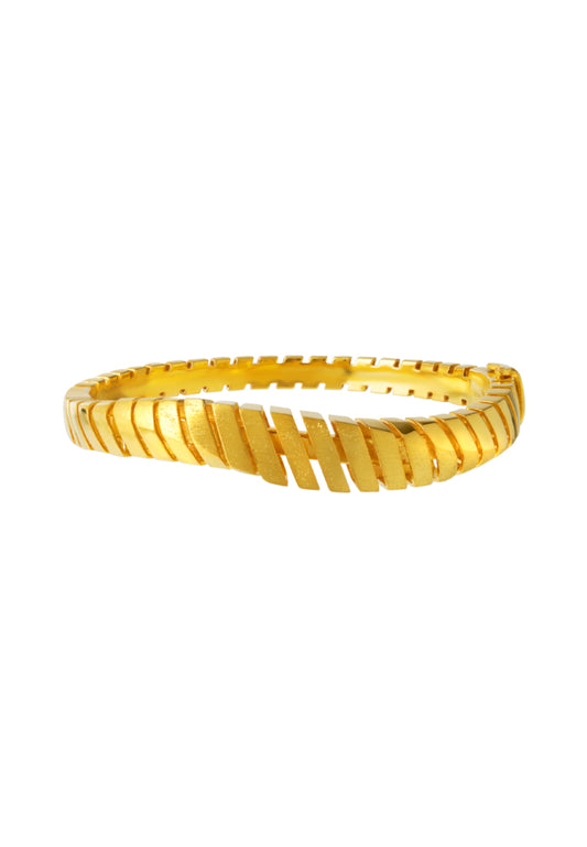 TOMEI Sri Puteri Collection Dominoes Bangle, Yellow Gold 916
