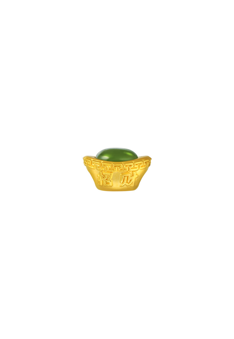 TOMEI Nephrite Ingot Charm, Yellow Gold 999