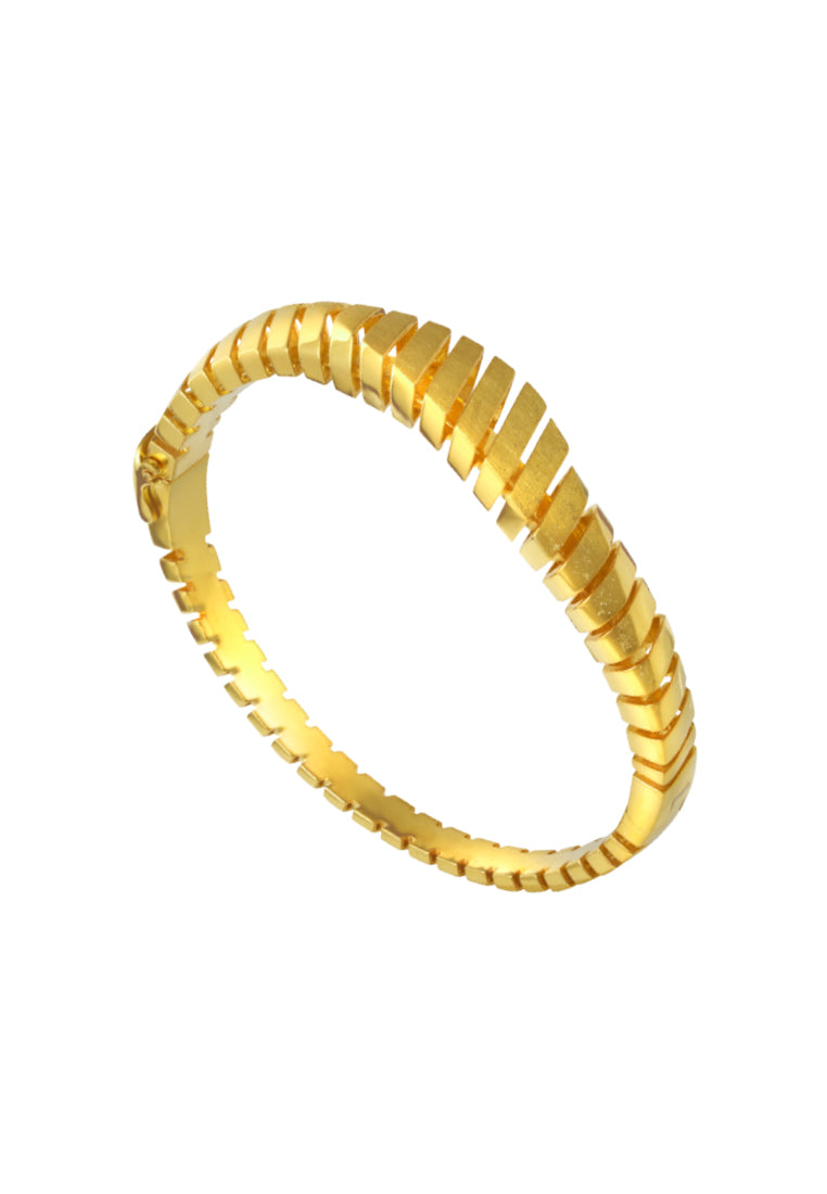 TOMEI Sri Puteri Collection Dominoes Bangle, Yellow Gold 916