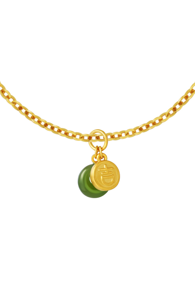 TOMEI Nephrite Ji-Zi Charm, Yellow Gold 999