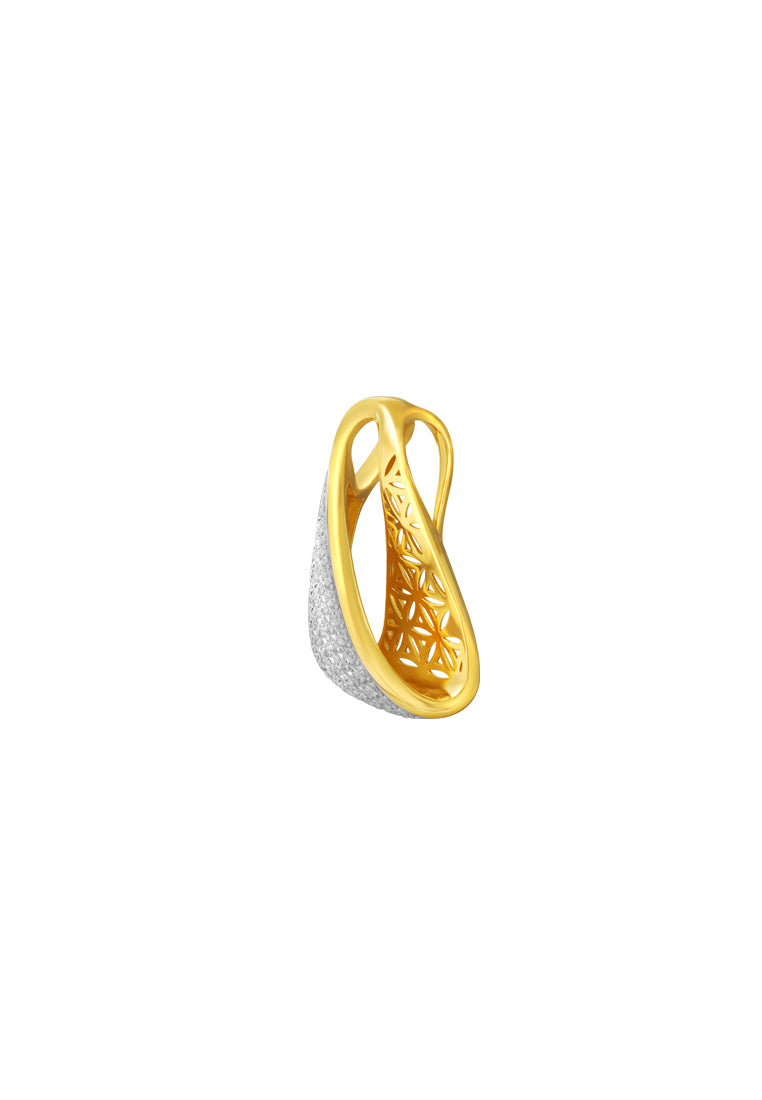 TOMEI Diamond Cut Collection Pendant, Yellow Gold 916
