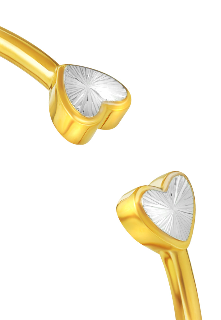 TOMEI Diamond Cut Collection Bangle, Yellow Gold 916