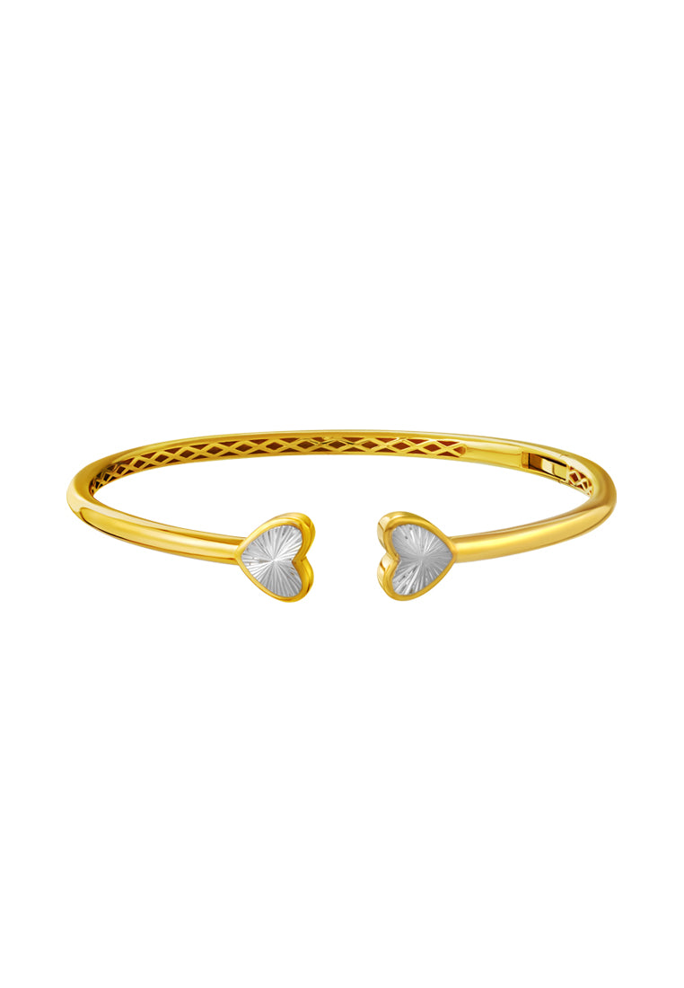 TOMEI Diamond Cut Collection Bangle, Yellow Gold 916