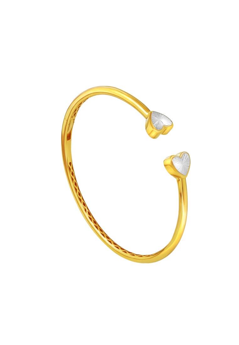 TOMEI Diamond Cut Collection Bangle, Yellow Gold 916