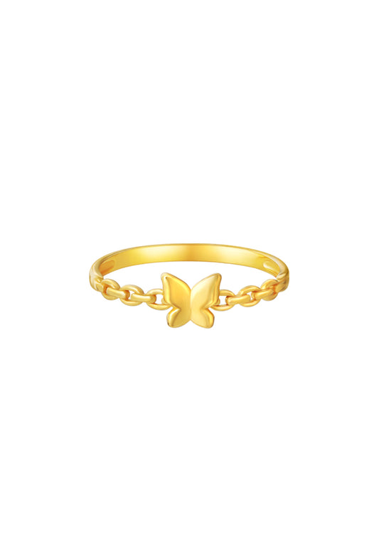 TOMEI Butterfly Ring, Yellow Gold 916