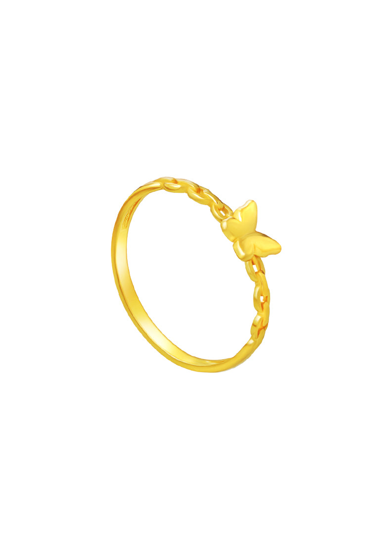 TOMEI Butterfly Ring, Yellow Gold 916