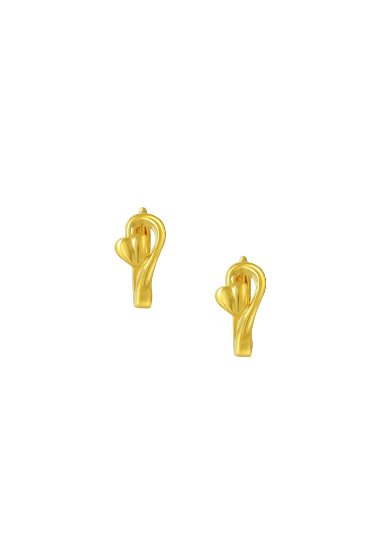 TOMEI Lovely Loop Earrings, Yellow Gold 916
