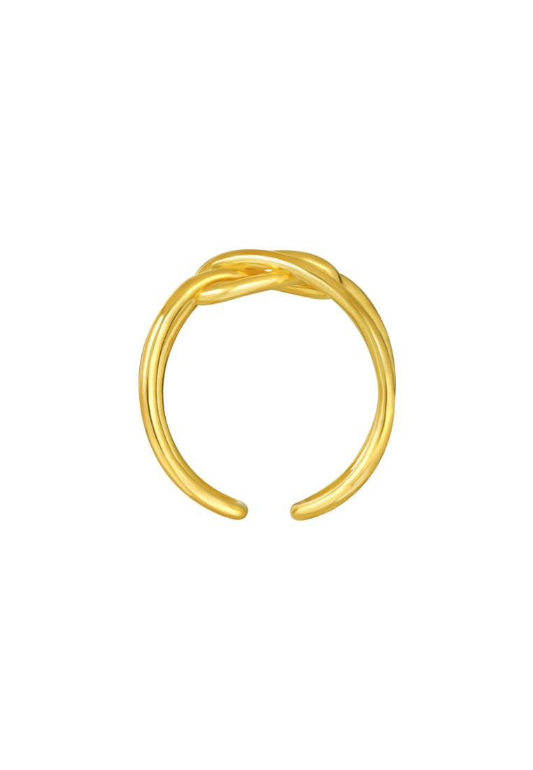 TOMEI Knotted Open Ring, Yellow Gold 916