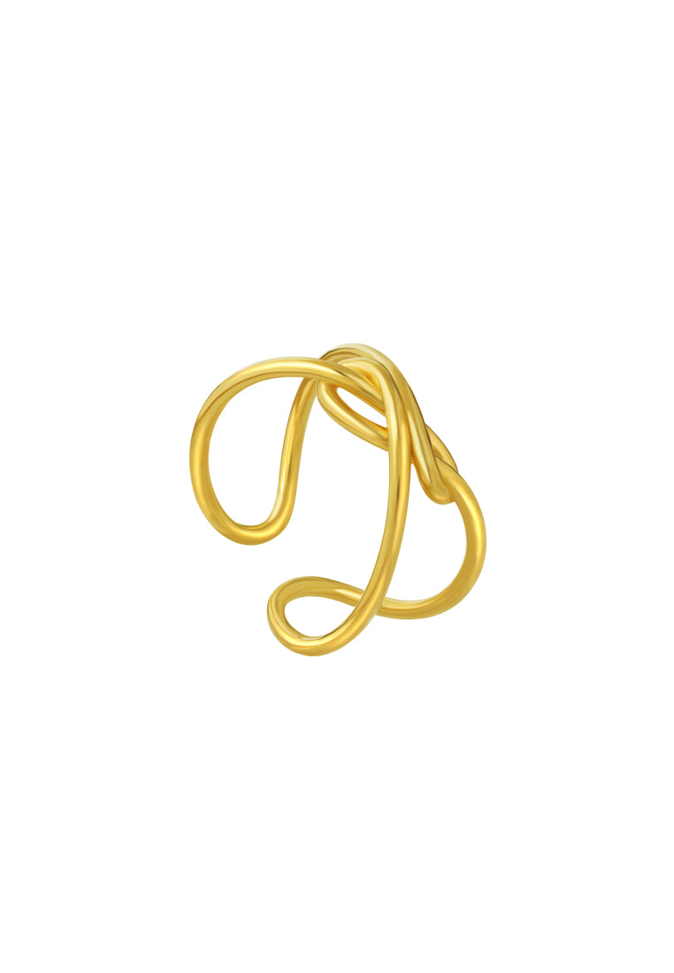 TOMEI Knotted Open Ring, Yellow Gold 916