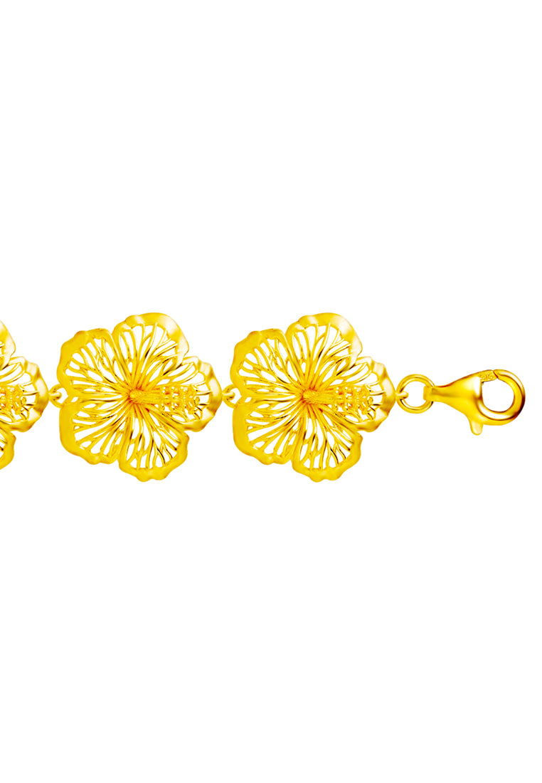 TOMEI Bunga Raya Bracelet, Yellow Gold 916