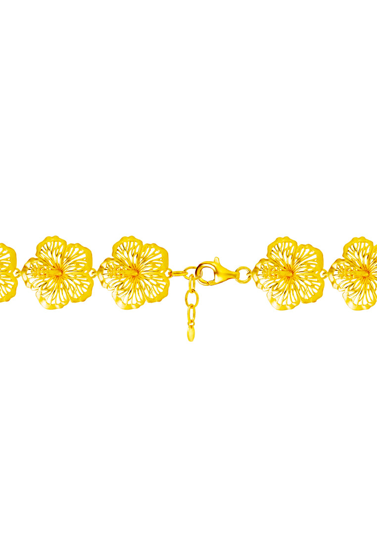 TOMEI Bunga Raya Bracelet, Yellow Gold 916