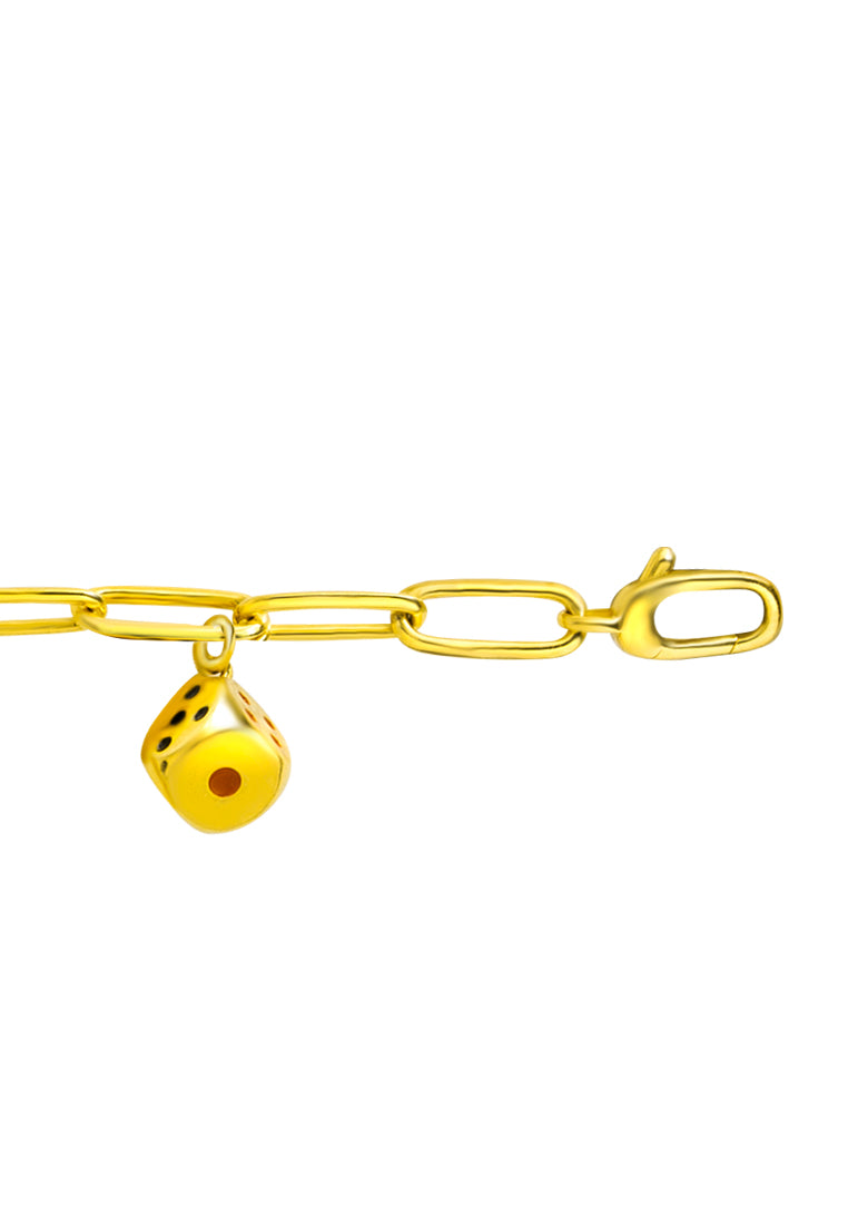 TOMEI Dice-Linked Bracelet, Yellow Gold 916