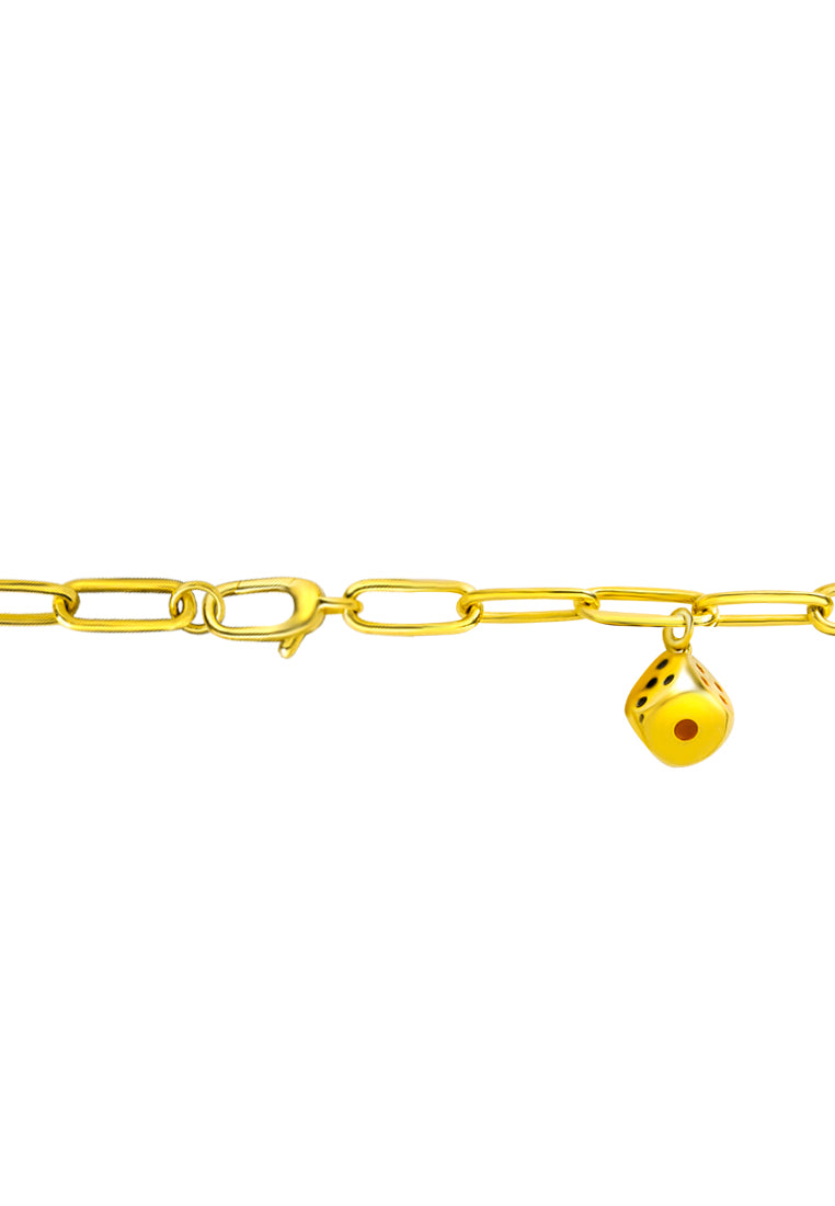 TOMEI Dice-Linked Bracelet, Yellow Gold 916