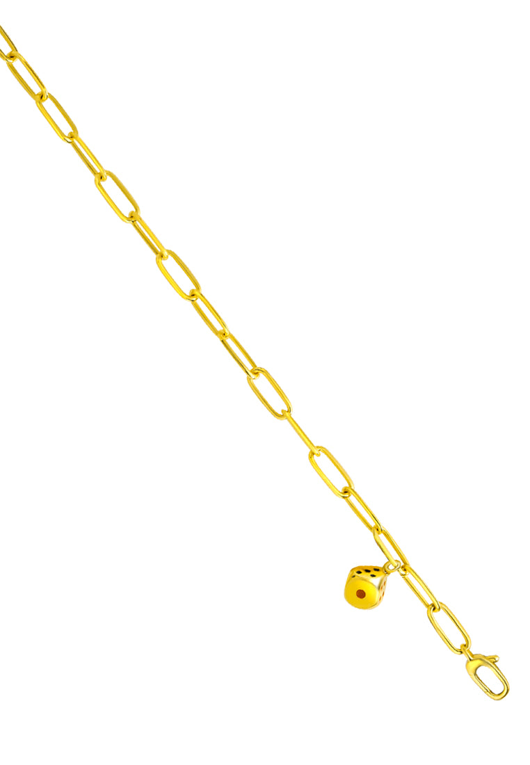 TOMEI Dice-Linked Bracelet, Yellow Gold 916