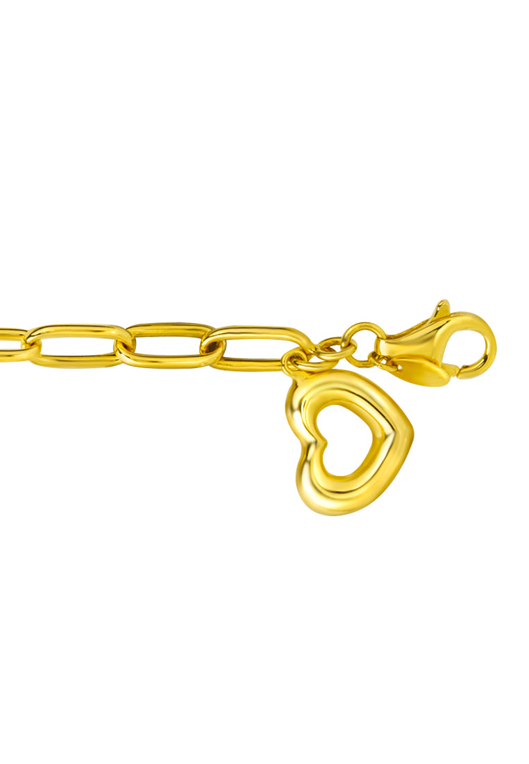 TOMEI Heart-Linked Bracelet, Yellow Gold 916