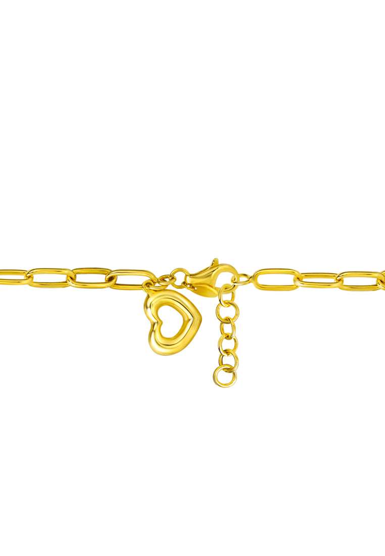 TOMEI Heart-Linked Bracelet, Yellow Gold 916
