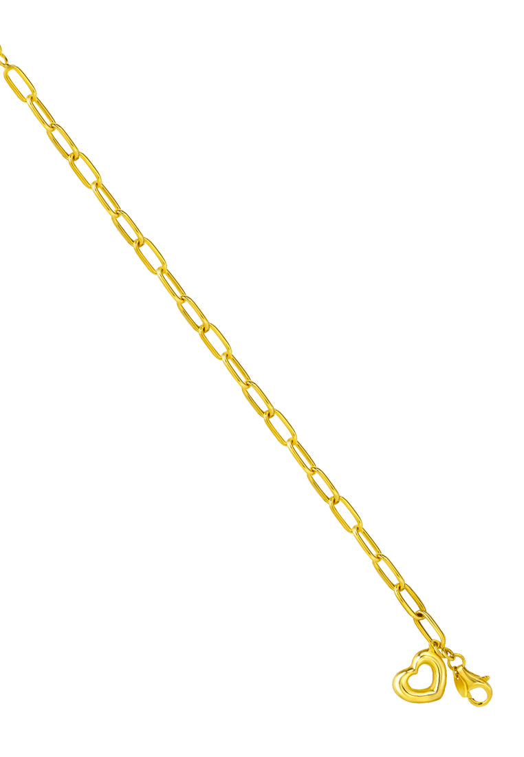 TOMEI Heart-Linked Bracelet, Yellow Gold 916