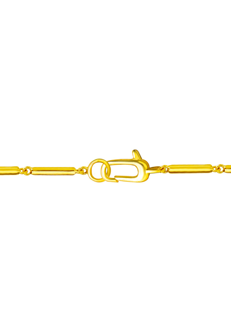 TOMEI Diamond Cut Collection U-shaped Art Necklace, Yellow Gold 916