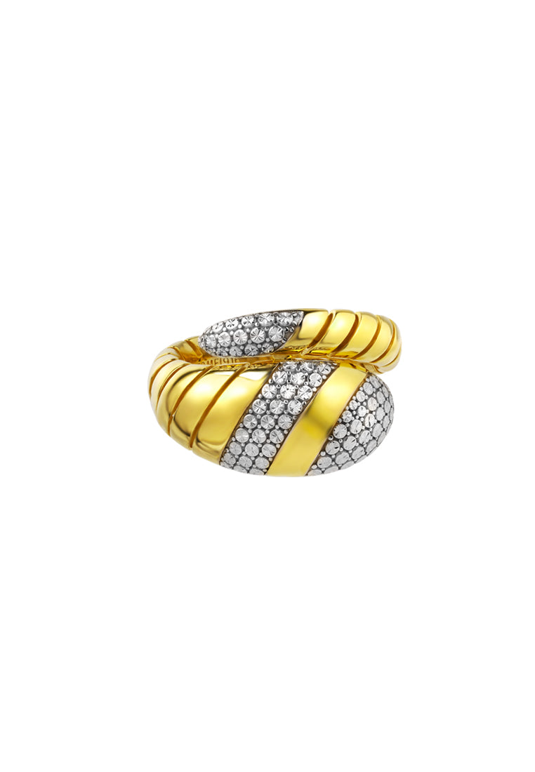 TOMEI Diamond Cut Collection Elite Fasten Ring, Yellow Gold 916