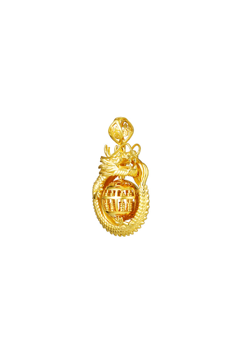 TOMEI Dragon Abacus Pendant, Yellow Gold 916