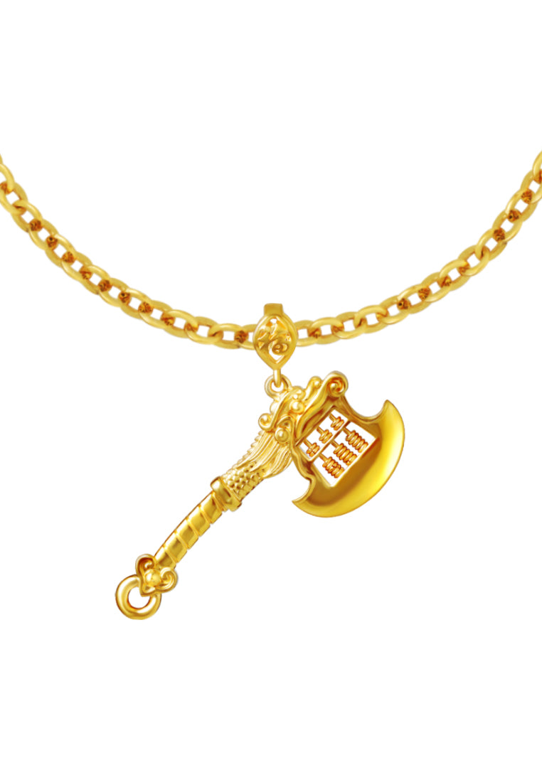 TOMEI Auspicious Axe Abacus Pendant, Yellow Gold 916